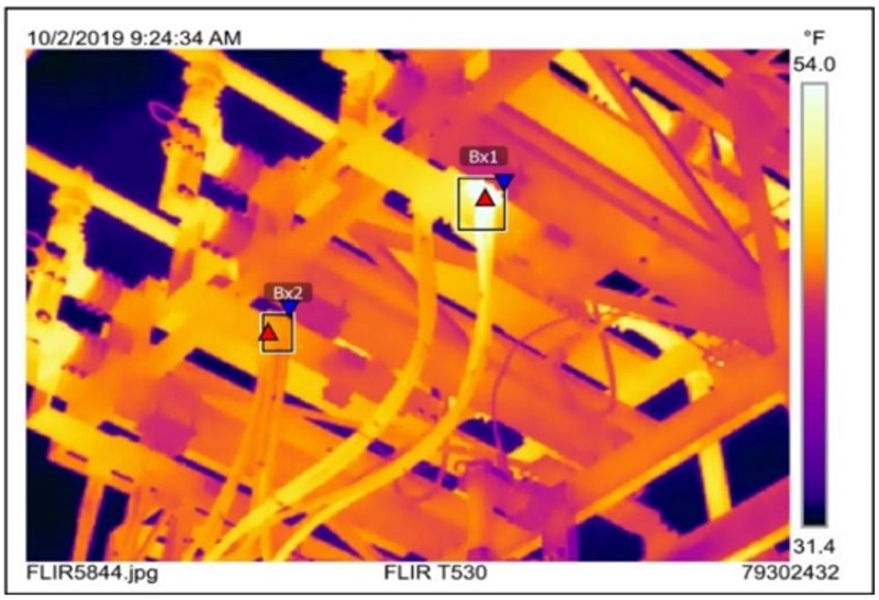 FLIR image at an Enbridge pump station